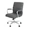 Flash Furniture Mid-Back Gray/Chrome LeatherSoft Executive Swivel Chair GO-2286M-GR-GG - alternate 4